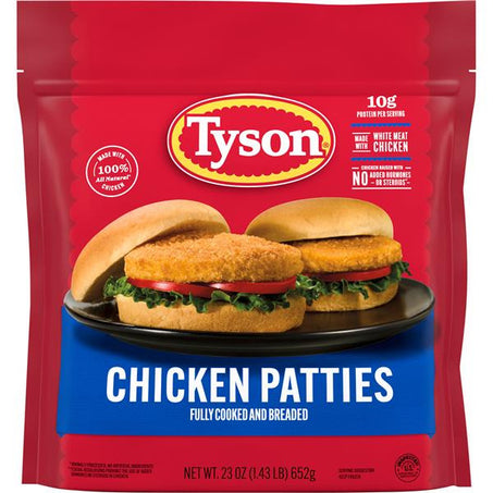 Tyson BREADED BREAST PATTIES with RIB MEAT CHICKEN 26.56 oz