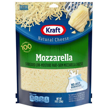 Kraft Mozzarella Shredded Cheese, oz Bag 8 oz