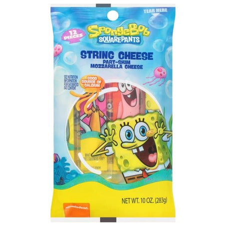 SpongeBob SquarePants String Cheese, Part-Skim, Mozzarella, Low Moisture