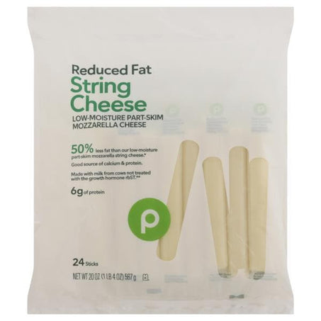 Publix String Cheese, Reduced Fat, Part-Skim, Mozzarella, Low-Moisture 24 each