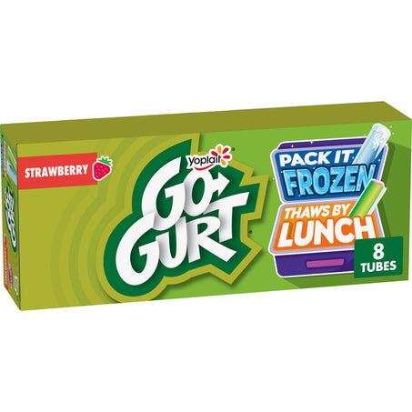 Go-Gurt Gluten Free Strawberry Kids Fat Free Yogurt Tubes  • 8 x 2 oz