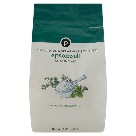 Publix Epsom Salt, Eucalyptus & Spearmint Scented 3 lb