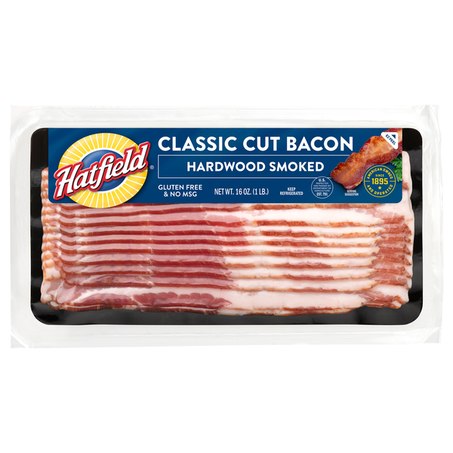 Hatfield Hardwood Smoked Bacon, Classic Cut 16 oz