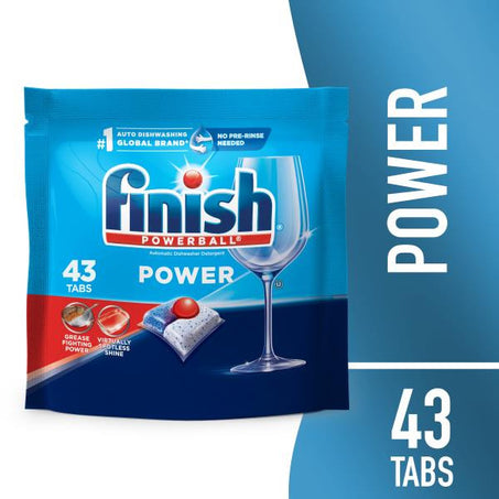 Finish Dishwasher Detergent, Power, Automatic 43 ct