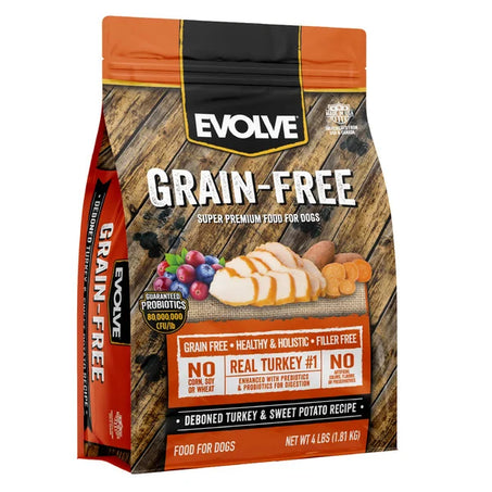 EVOLVE Grain Free Turkey & Sweet Potato Dog Food 4 lb