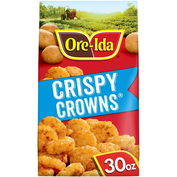 Ore-Ida Golden Crispy Crowns Seasoned Shredded Potatoes Frozen Food Snacks 30 oz