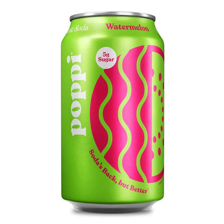 Poppi Prebiotic Soda, Watermelon 12 fl oz