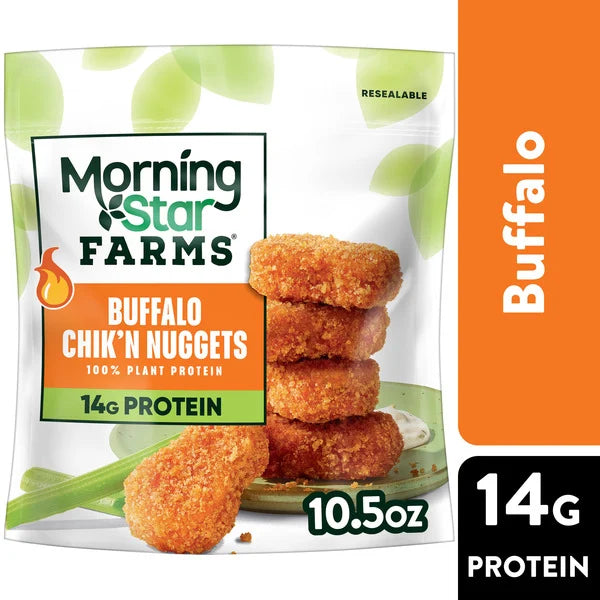 Morning Star Farms Veggitizers Plant Based Chik'n Nuggets Buffalo
