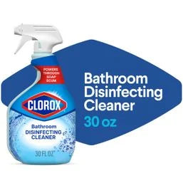 Clorox Disinfecting Bathroom Cleaner, Spray Bottle, 30 Ounces
