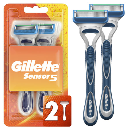 Gillette Sensor5 Men's Disposable Razors 2 ct