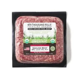 Thousand Hills Lifetime Grazed Ground Beef, 85%/15%, 100% Grass Fed