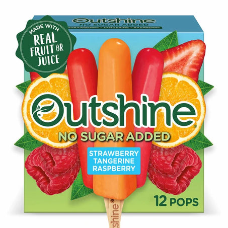 Outshine Fruit Bars Variety Strawberry Raspberry Tangerine