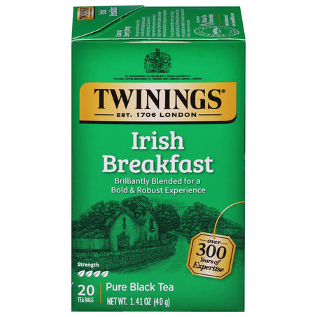 Twinings Black Tea, Irish Breakfast, Pure 20 ct