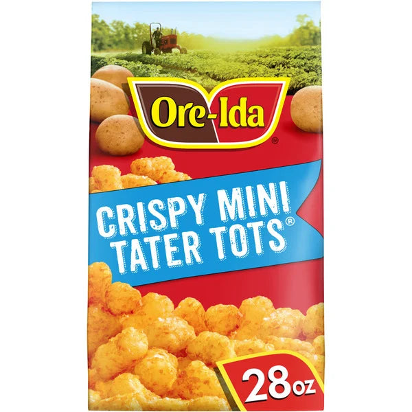 Ore-Ida Extra Crispy Tater Tots Seasoned Shredded Food Snacks Frozen Potatoes 28 oz