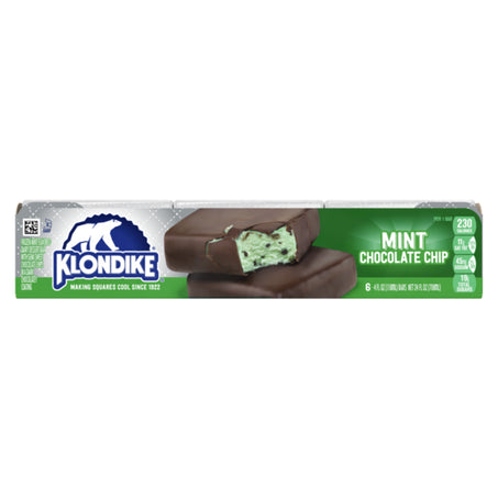 Klondike Frozen Dairy Dessert Bars Mint Chocolate Chip