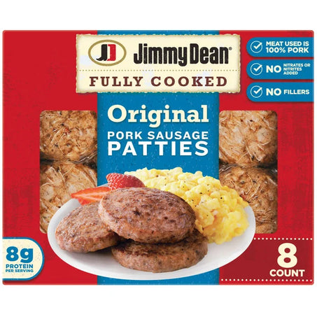 Jimmy Dean Fully Cooked Original Pork Sausage Patties 8 ct