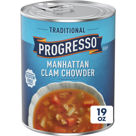Progresso Soup, Manhattan Clam Chowder, Traditional 19 oz