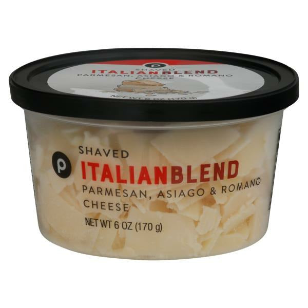 Publix Italian Blend Parmesan, Asiago, Romano, Shaved Cheese 6 oz