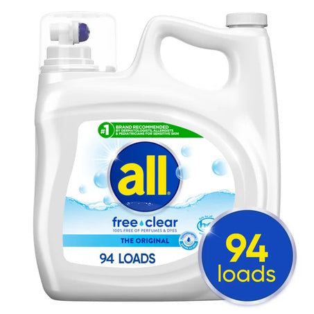 All Liquid Laundry Detergent Free Clear 141 fl oz