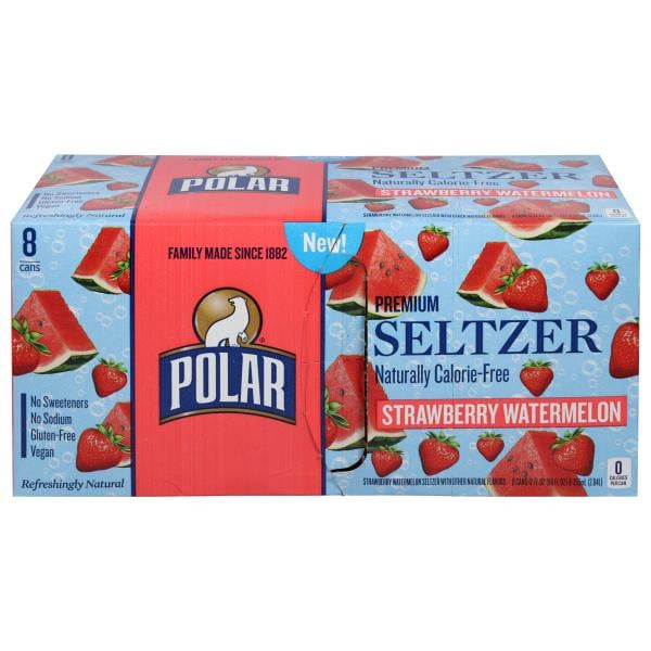 Polar Seltzer, Premium, Strawberry Watermelon 8 x 12 fl oz