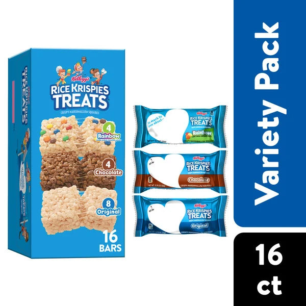 Kellogg's Rice Krispies Treats, Variety Pack 16 Count