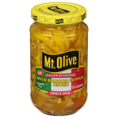 Mt. Olive Italian Seasoned Mild Banana Pepper Rings 12 fl oz