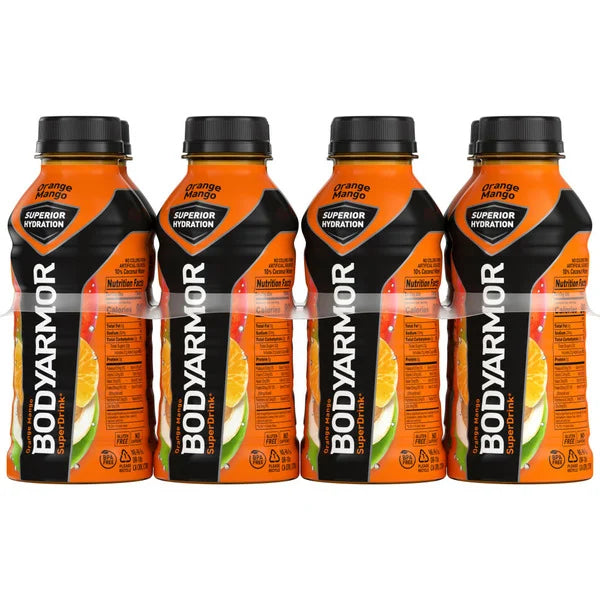 BODYARMOR Orange Mango Sports Drink Bottles  • 8 x 12 fl oz