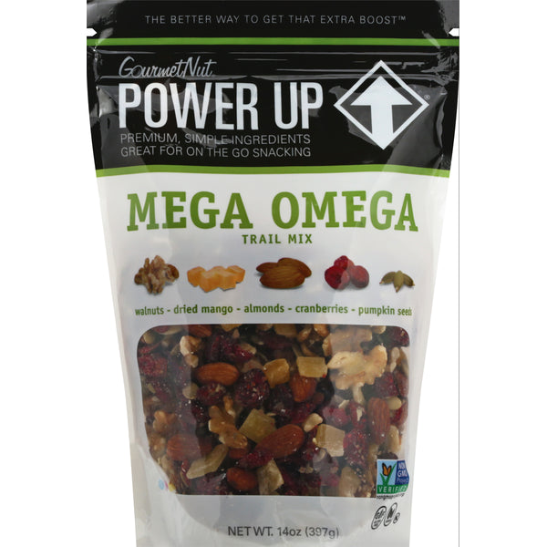 Gourmet Nut Power Up Trail Mix, Mega Omega 14 oz