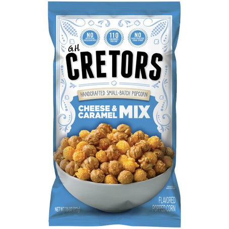 GH Cretors Flavored Popped Corn, Cheese & Caramel Mix