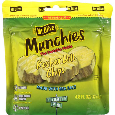Mt. Olive Pickles, Kosher Dill Chips 4.8 fl oz