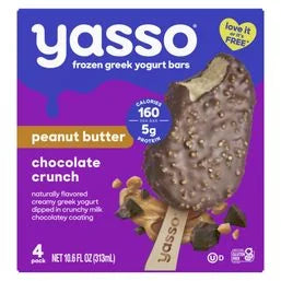 Yasso Frozen Greek Yogurt Bars Peanut Butter Chocolate Crunch Bars