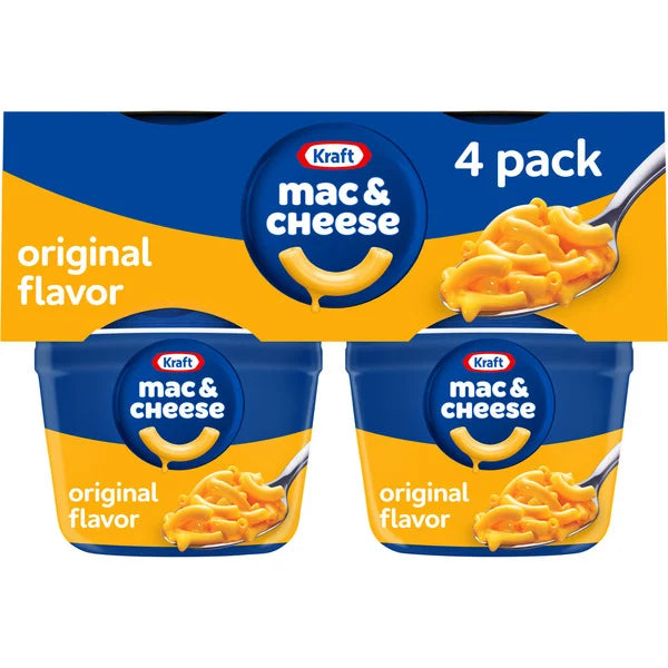Kraft Original Mac & Cheese Easy Microwavable Dinner • 4 x 8.2 oz