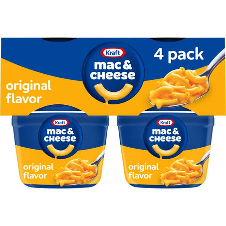 Kraft Original Mac & Cheese Easy Microwavable Dinner • 4 x 8.2 oz