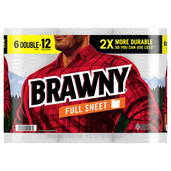 Brawny Full Sheet Paper Towels 6 ct