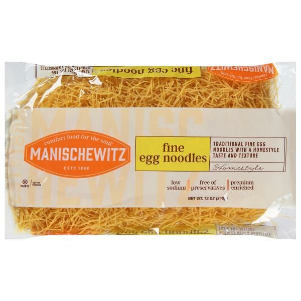 Manischewitz Noodles, Egg, Fine, Homestyle 12 oz - Green Basket Marco Island