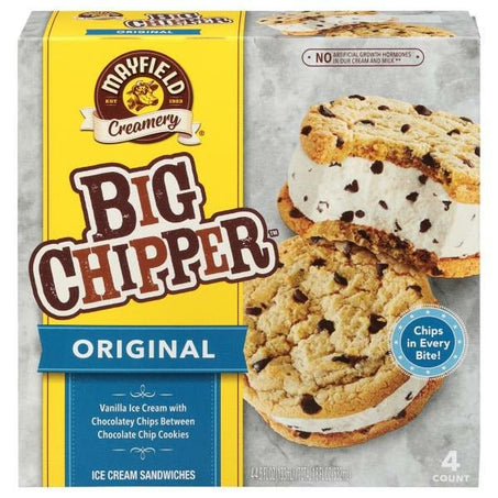Mayfield Dairy Farms Original Chocolate Chip Cookies Ice Cream Sandwich - Green Basket Marco Island