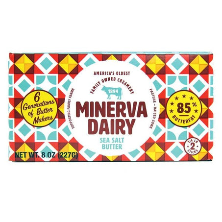 Minerva Dairy Sea Salt Butter 8 oz - Green Basket Marco Island