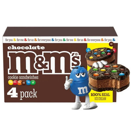 M&M's Chocolate Ice Cream Cookie Sandwiches 4 ct - Green Basket Marco Island
