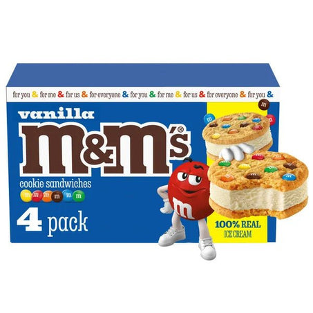 M&M's Vanilla Ice Cream Sandwiches 4 ct - Green Basket Marco Island
