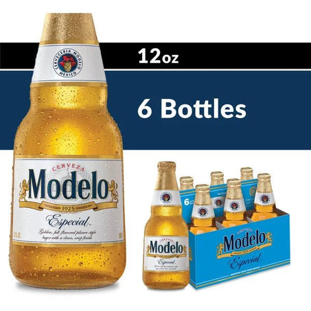 Modelo Especial Mexican Lager Import Beer Bottles - Green Basket Marco Island