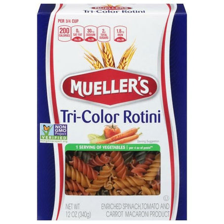 Mueller's Rotini, Tri - Color - Green Basket Marco Island