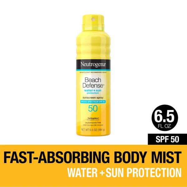 Neutrogena Beach Defense Body Sunscreen Spray, SPF 50 6.5 oz - Green Basket Marco Island