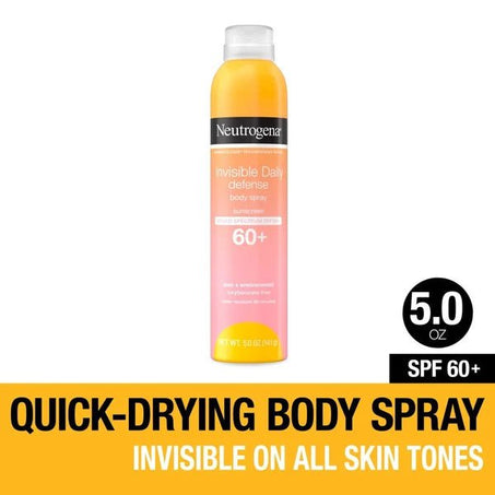 Neutrogena Invisible Daily Defense Sunscreen Spray, SPF 60+ 5 fl oz - Green Basket Marco Island