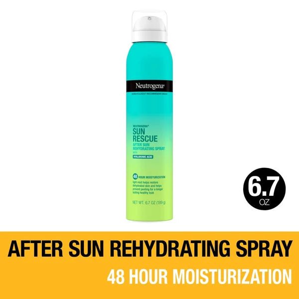 Neutrogena Sun Rescue After Sun Rehydrating Spray, Hyaluronic Acid 6.7 oz - Green Basket Marco Island