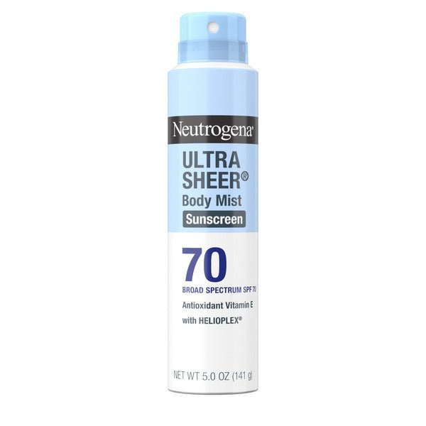 Neutrogena Ultra Sheer Body Mist Sunscreen Spray, Broad Spectrum SPF 70 - Green Basket Marco Island