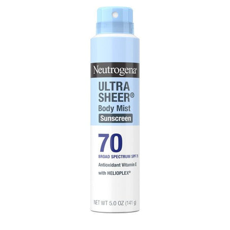 Neutrogena Ultra Sheer Body Mist Sunscreen Spray, Broad Spectrum SPF 70 - Green Basket Marco Island