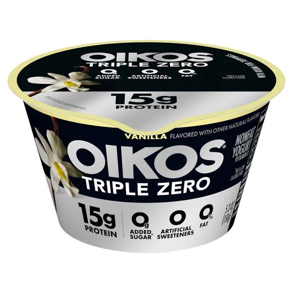 Oikos Triple Zero Nonfat Greek Yogurt 5.3 oz Cup - Green Basket Marco Island