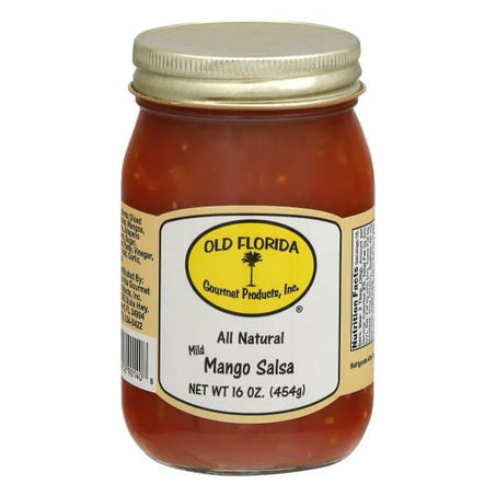 Old Florida Gourmet Salsa, Mango, Mild 16 oz - Green Basket Marco Island