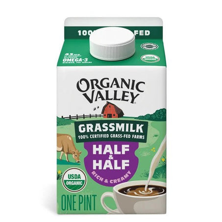 Organic Valley® Grassmilk® Organic Half and Half 16 fl oz - Green Basket Marco Island