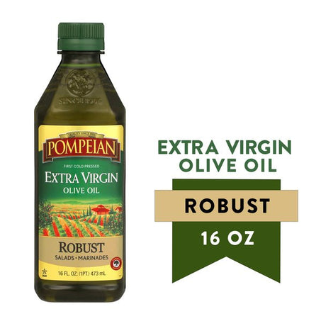 Pompeian Robust Extra Virgin Olive Oil 16 fl oz - Green Basket Marco Island
